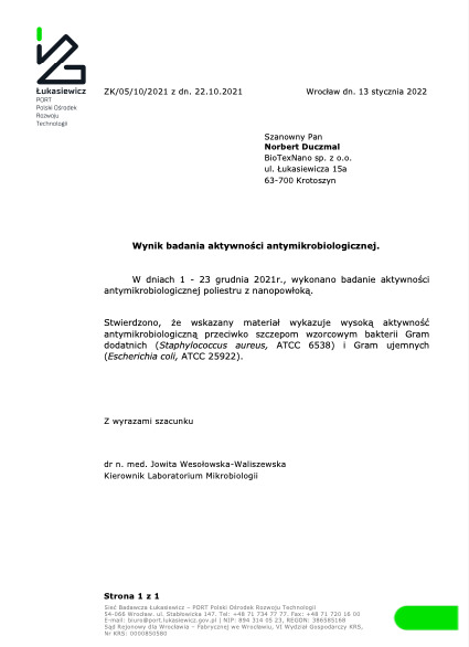 Badanie, które potwierdza działanie przeciwbakteryjne Hello Nano - WikiLim Badanie, które potwierdza działanie przeciwbakteryjne Hello Nano - WikiLim